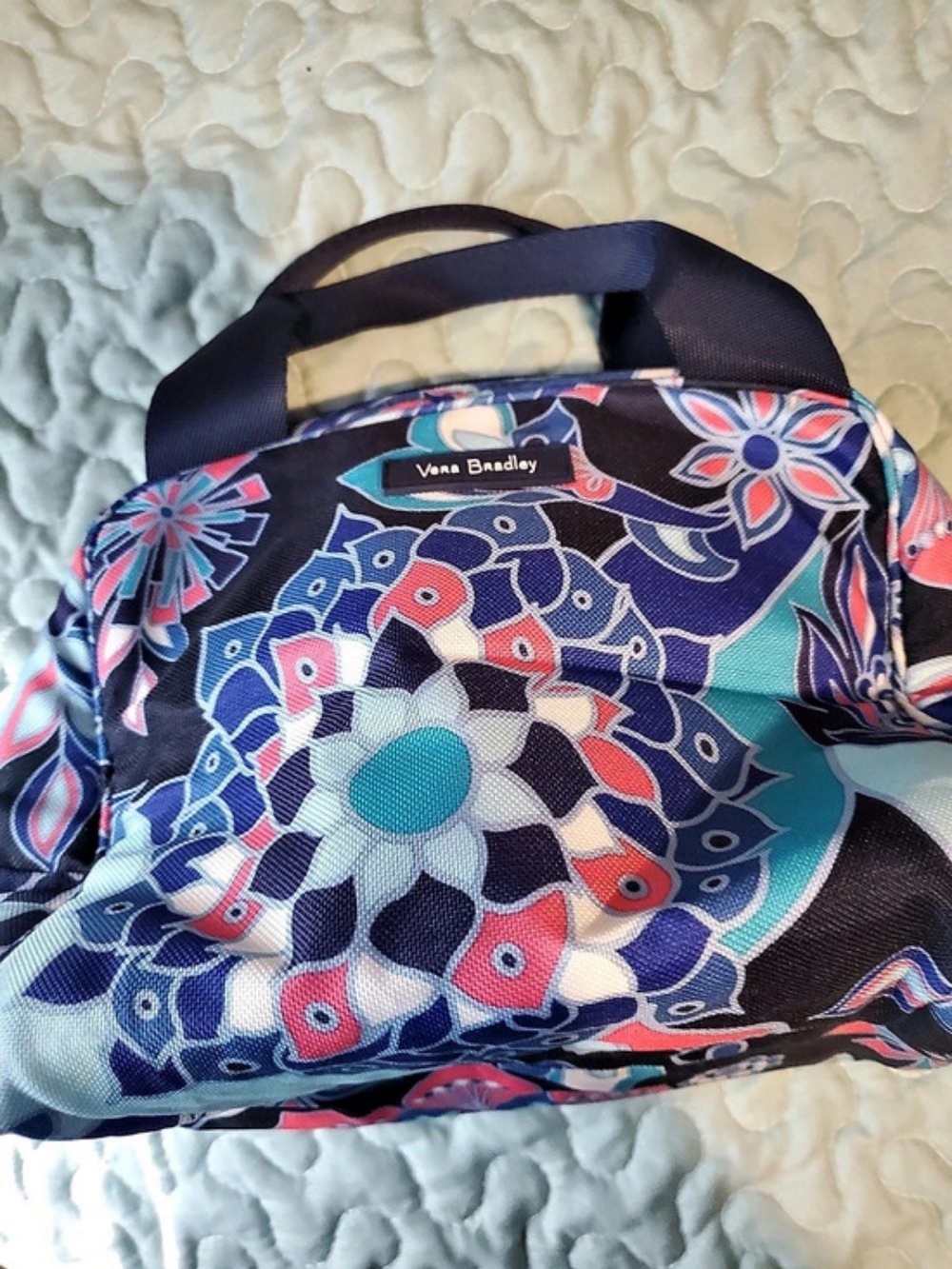 Vera Bradley Lunch Bunch Bag Blue & Red Tote